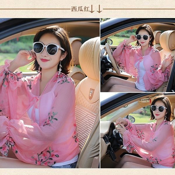 Áo Choàng Đi Biển Vải Voan Thêu Họa Tiết Thời Trang Mùa Hè Cho Nữ | BigBuy360 - bigbuy360.vn