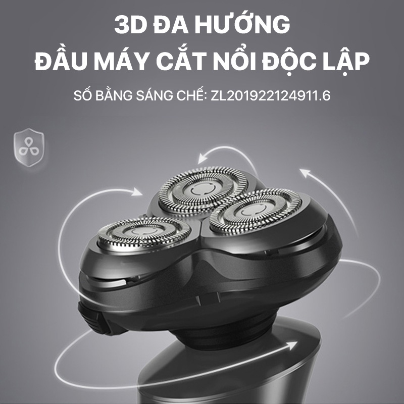 Máy Cạo Râu Nam Xiaomi Showsee F305-GY Công suất mạnh Chống nước IPX7 Màn hình LED thông minh - Bảo Hành 12 Tháng