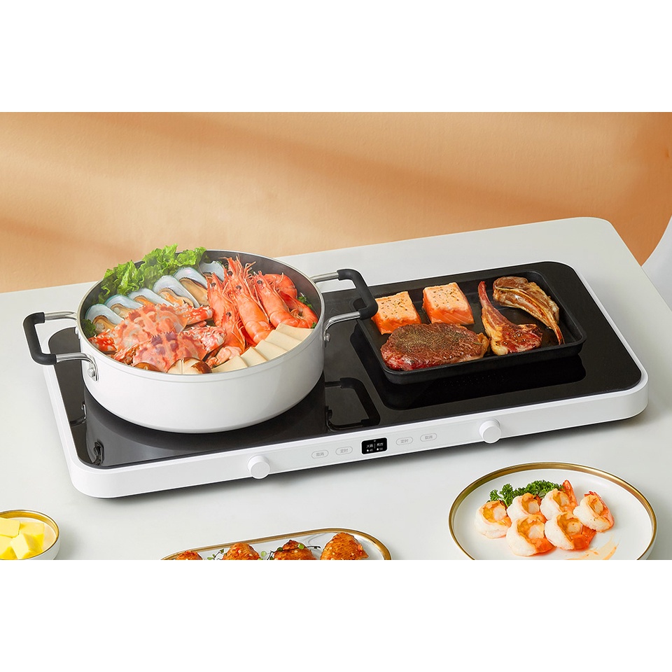 Bếp Từ Đôi Xiaomi Mijia MDCLD01ACm - Công Suất 2200w - Tiện Lợi - Hiện Đại - Thông Minh - Hàng Chính Hãng