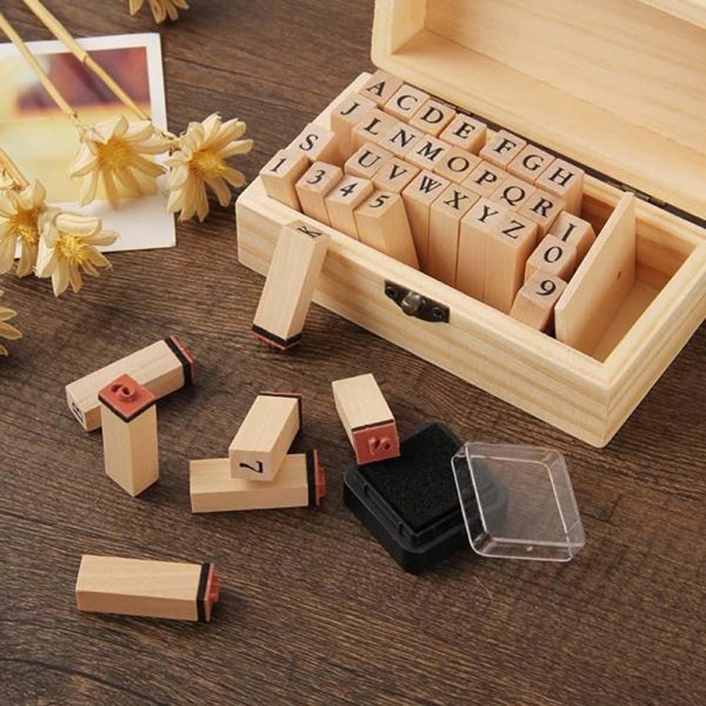 Con Dấu Gỗ In Chữ Thủ Công DIY Đa Ứng Dụng