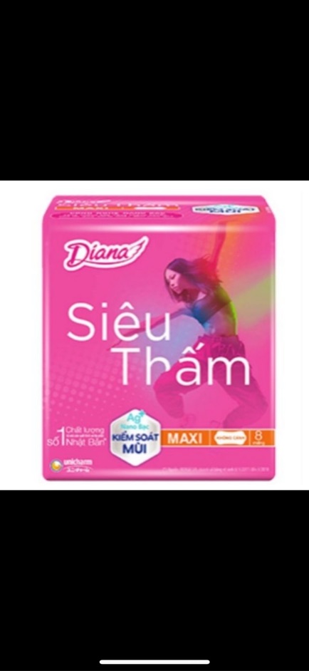 Băng vệ sinh diana siêu thấm không cánh