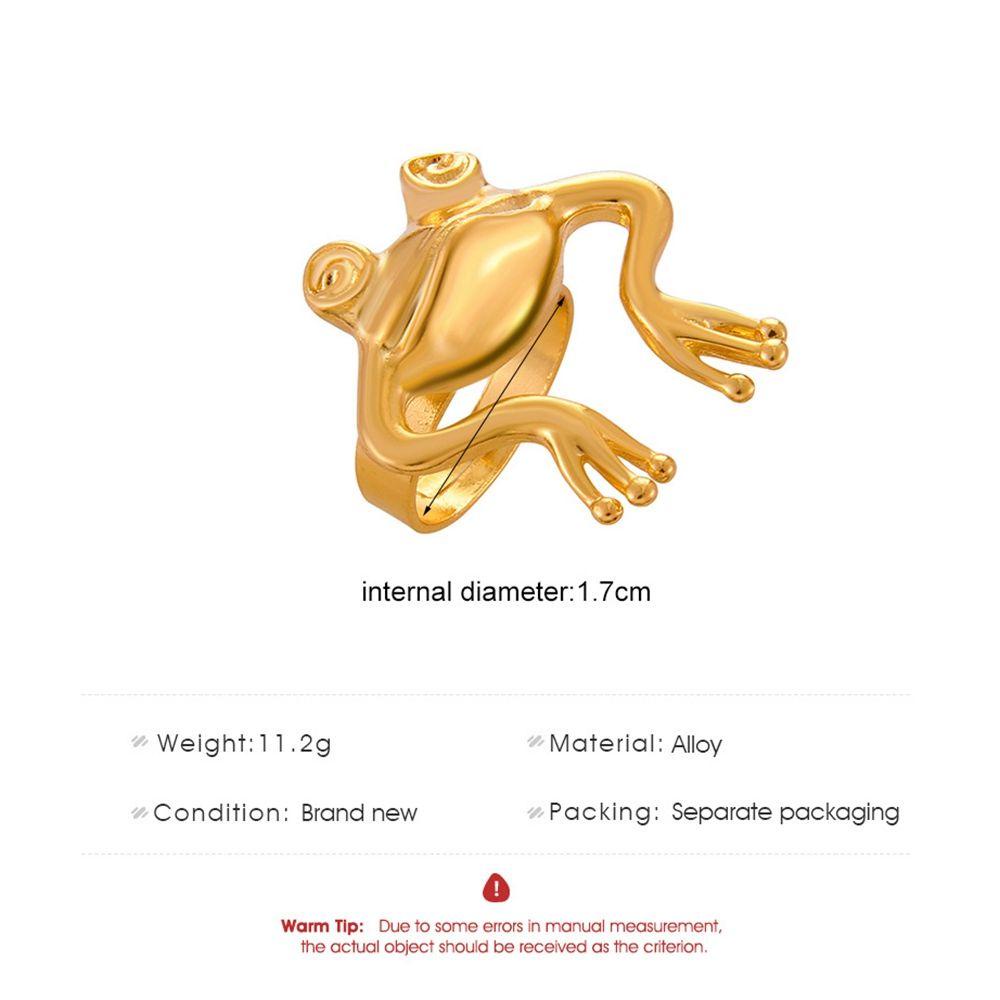 Nhẫn Hình Chú Ếch Phong Cách Hip hop Punk Đơn Giản Cá Tính