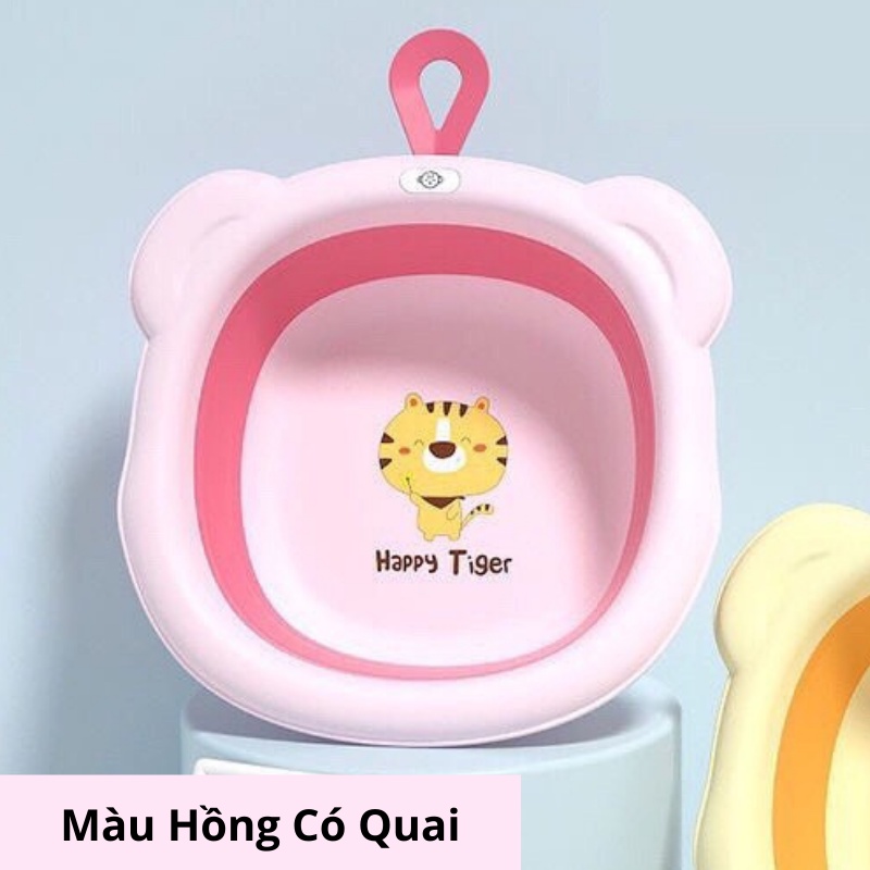 Thau chậu rửa mặt gấp gọn Happy Tiger cho bé