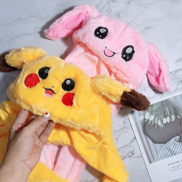 Nón tai thỏ bóp giật có đèn _Lan Nhi