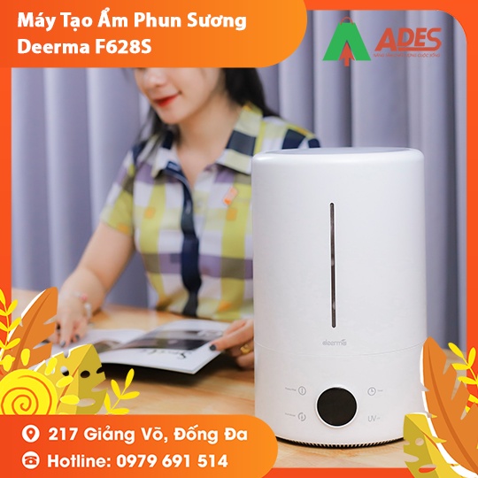 Máy tạo độ ẩm Xiaomi Deerma F628s - Bảo hành Chính hãng - Thể tích 5L, UV, dùng được tinh dầu