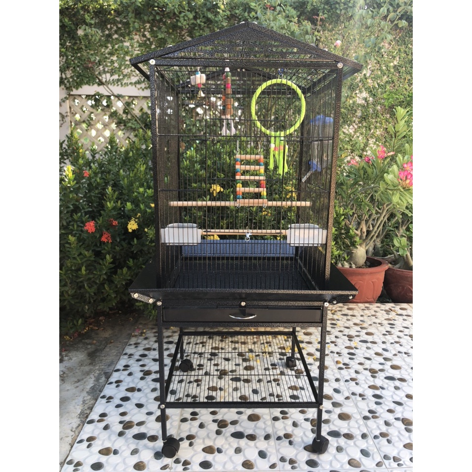 Chuồng Lồng  vẹt ngôi nhà mã số 004 dùng cho Vẹt size trung và nhỏ như :   xích, sun, lovebird, nhồng,...