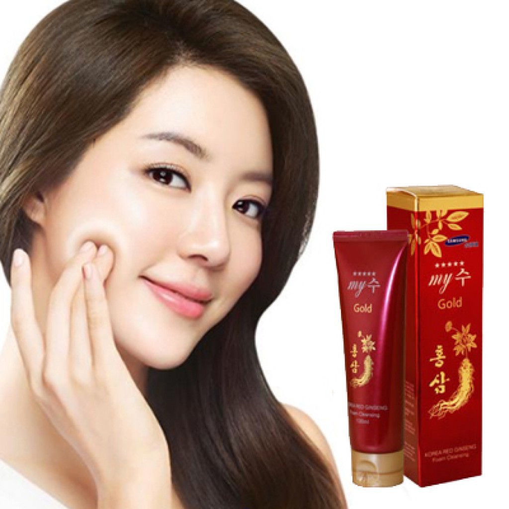 Sữa Rửa Mặt Sâm Hàn Quốc Chính Hãng - Sữa Rửa Mặt Hồng Sâm My Gold - New Tuýp đỏ