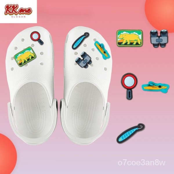 dép Crocs| Bộ dụng cụ tự làm sáng tạo|Bộ dụng cụ quan sát|Giày đi biển Dép đi ngoài trời Dép Crocs |đen|trắng|tím|