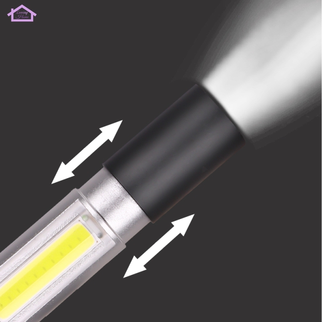 [FL] LED XPE+ COB Mini USB Rechargeable Flashlight with Hanging Rope