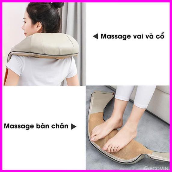 💖100% CHÍNH HÃNG💖 Đai Mát Xa Lưng, Vai Cổ, Vai Gáy 6D Kensonic, 8 Bi Hồng Ngoại