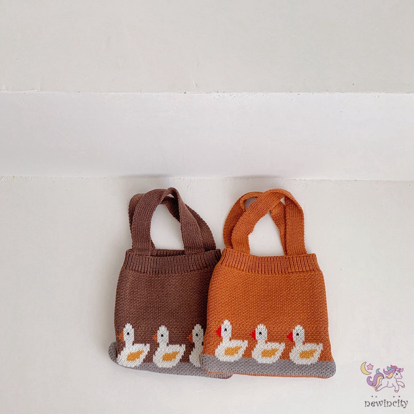 Túi Xách Tay Hoa Văn Hoạt Hình Phong Cách Hàn Quốc Dành Cho Trẻ Nhỏ