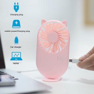 Quạt Mini Bỏ Túi Đa Chức Năng Có Đế Đỡ