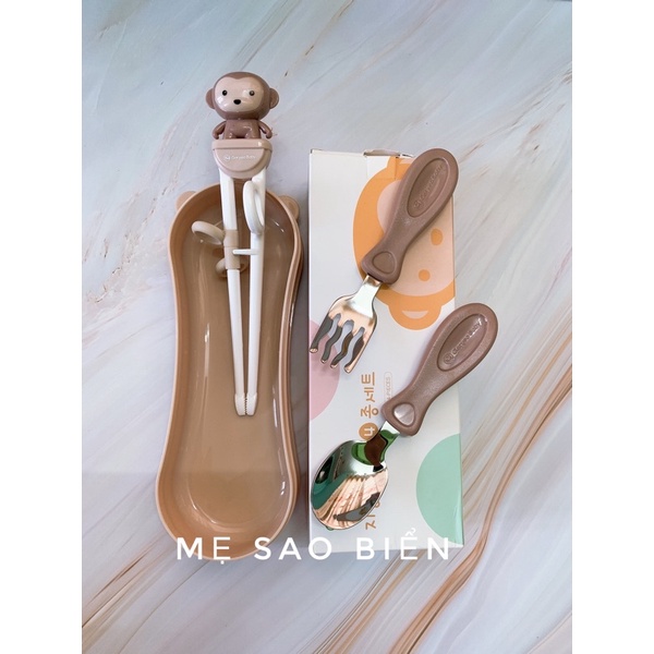 Set đũa thìa nĩa tập ăn Goryeo Baby Hàn Quốc (có hộp)