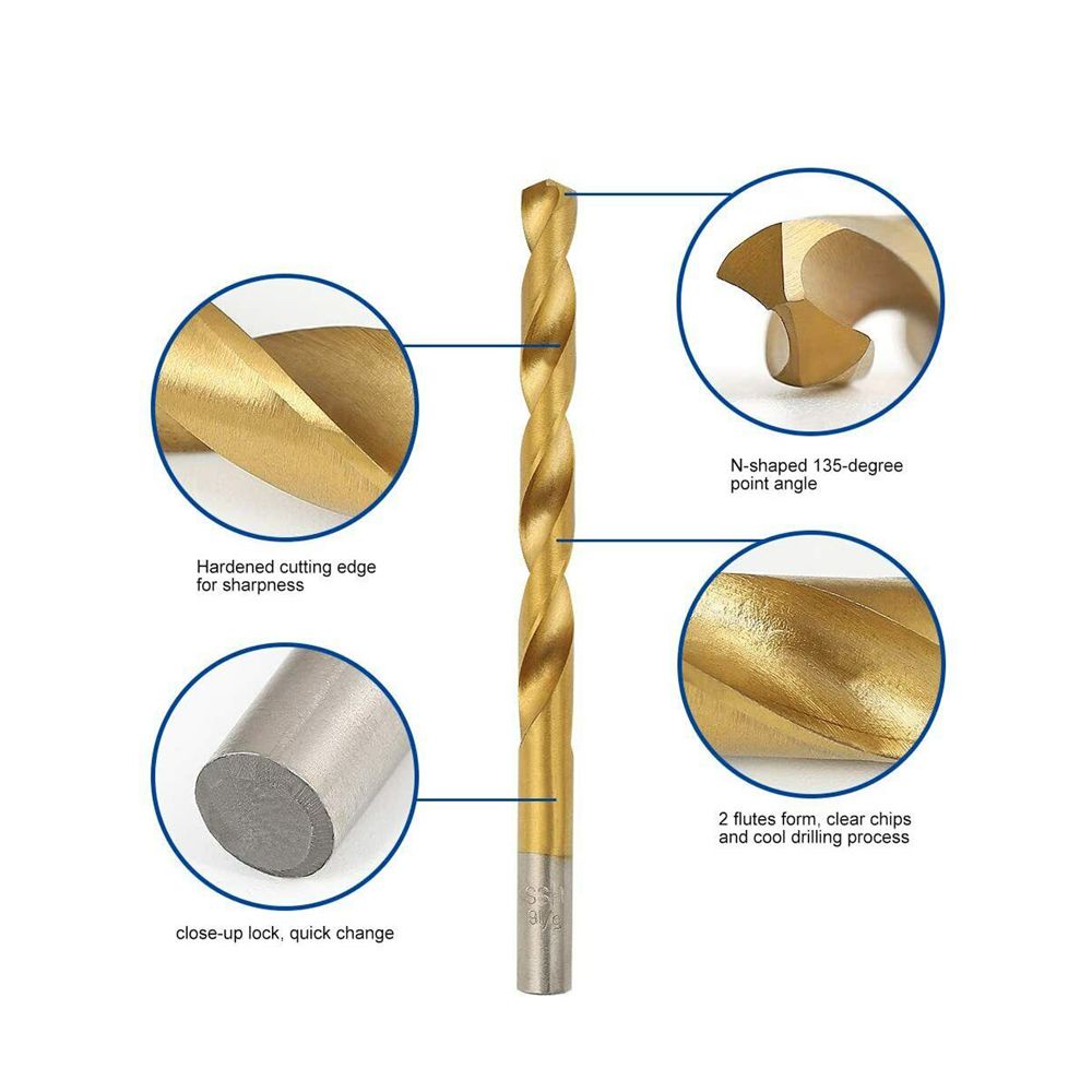 Bộ 99 Mũi Khoan Bằng Hợp Kim Nhôm Kèm Hộp Đựng Chuyên Dụng Cho Gỗ / Nhựa / Hợp Kim Nhôm