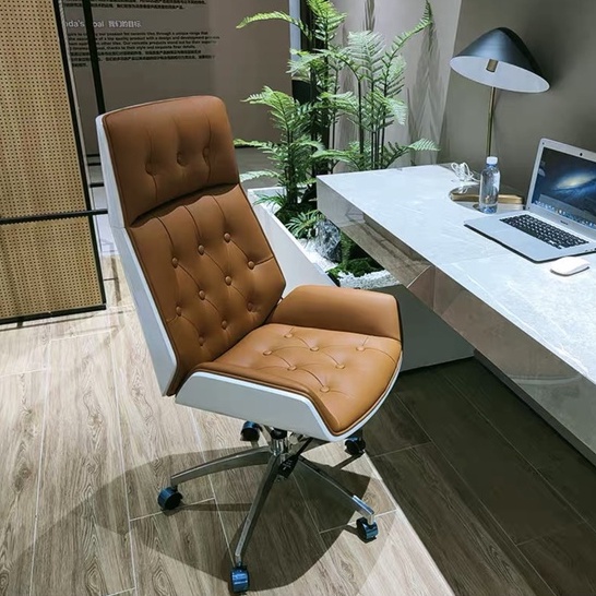 Ghế Giám Đốc Có Điều Chỉnh Tựa Lưng - Ghế Làm Việc Da Trần Cao Cấp Chân Xoay Tăng Giảm Chiều Cao