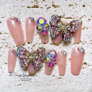 Nailbox móng tay giả móng úp thiết kế charm thủ công đính đá cao cấp