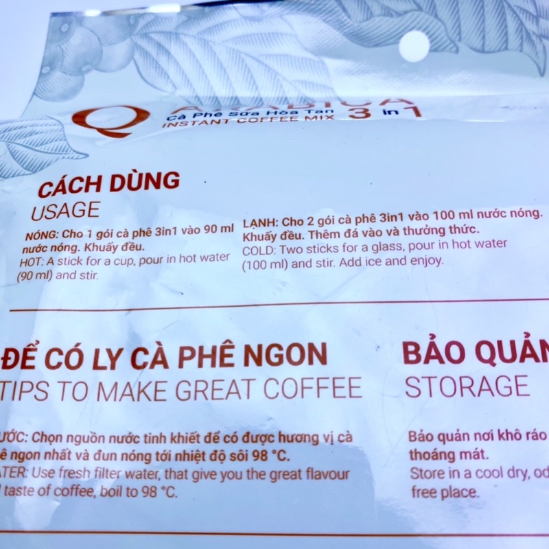 Cà phê hòa tan Arabica Trần Quang 500g (Bịch 24 góix20g) | BigBuy360 - bigbuy360.vn