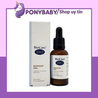 Kẽm nước nhỏ giọt Biocare ZinC cho bé dạng giọt 30ml của Anh