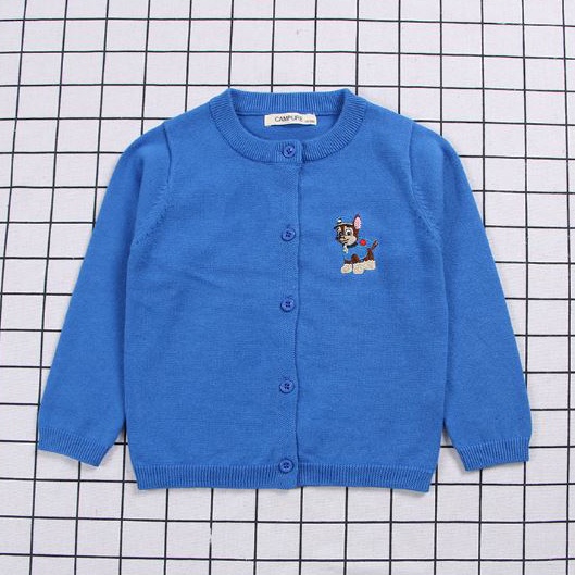 áo khoác len dệt kim phong cách cardigan mềm mại ấm áp thêu paw patrol cho bé