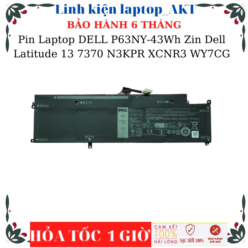 Pin laptop Dell Latitude 13 7370 Pin Dell P63NY - 43Wh XCNR3 - 34Wh N3KPR WY7CG