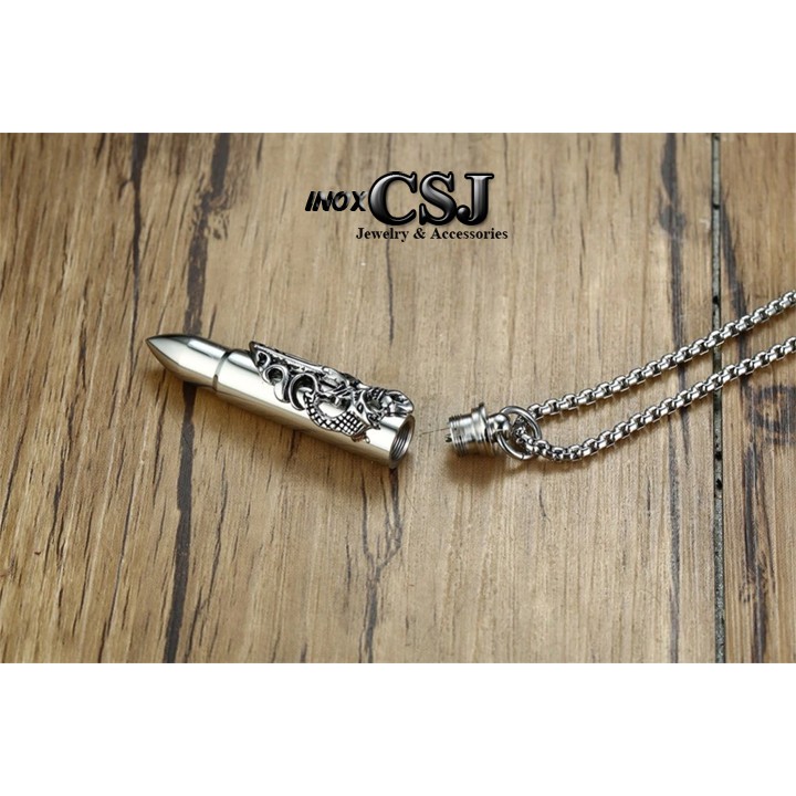 DÂY CHUYỀN, VÒNG CỔ HÌNH VIÊN ĐẠN INOX MD191 siêu đẹp - tặng hộp quà