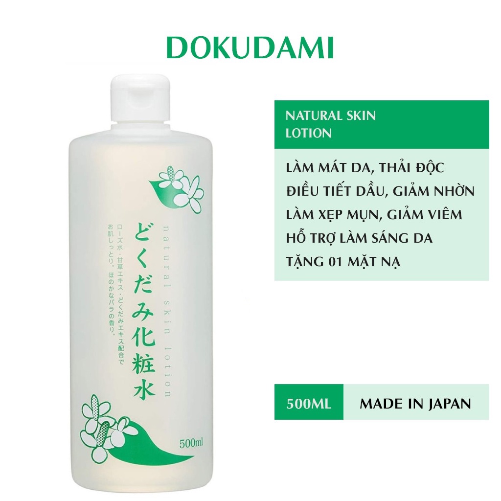 Toner Dokudami Chinoshio Natural Skin Lotion Nước Hoa Hồng Chiết Xuất Từ Lá Diếp Cá 500ml | BigBuy360 - bigbuy360.vn