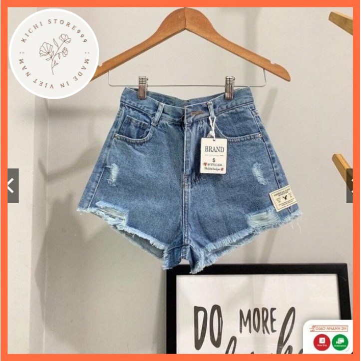 Quần Short Jean Nữ cao cấp Kichistore , Short Jean thiết kế cao cấp nữ M17