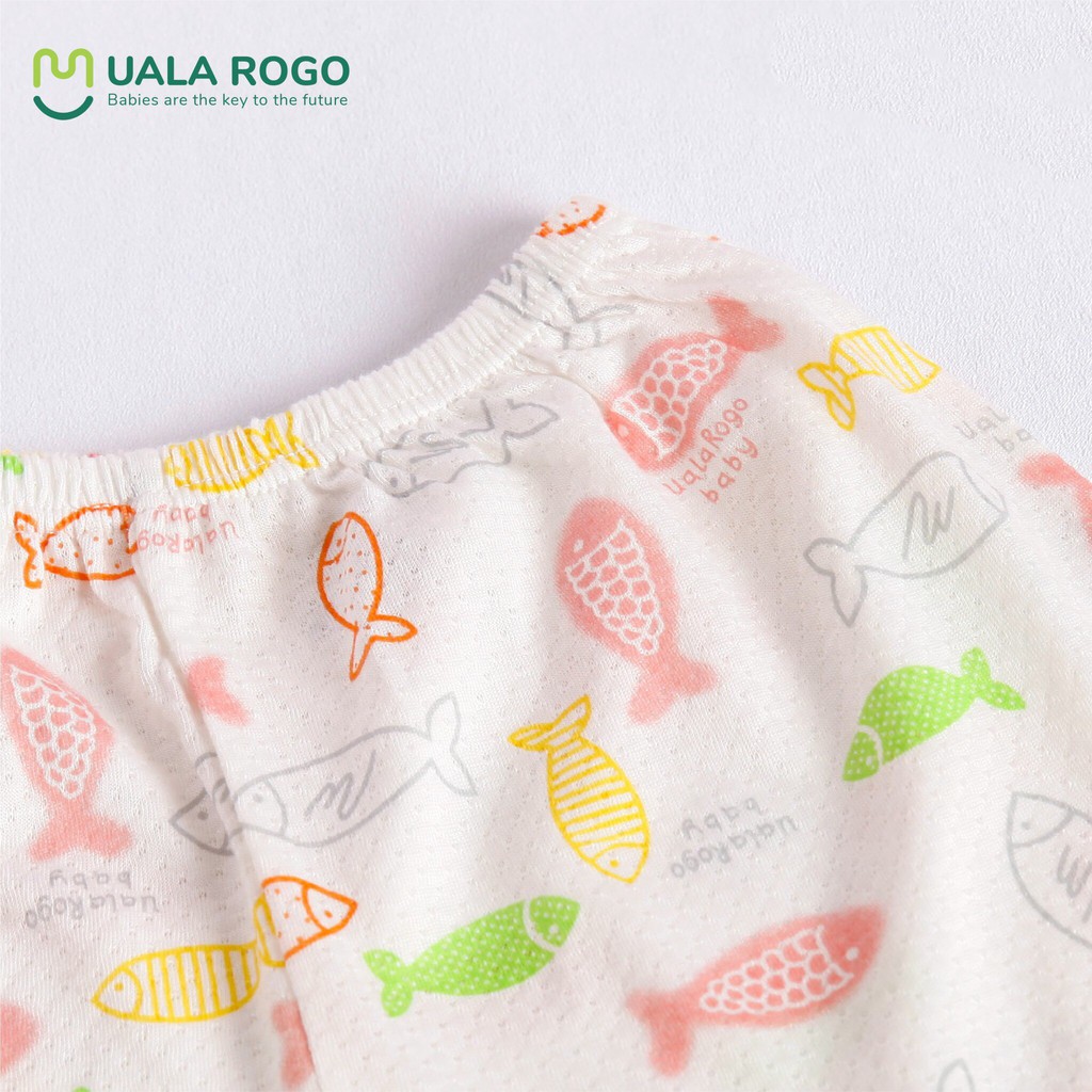 Bộ QA cộc tay họa tiết cá Organic Cotton UalaRogo