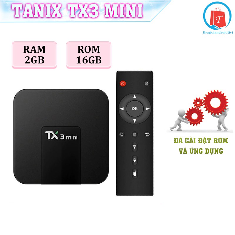 Android TiviBox Tanix Tx3 Mini Ram CPU S905 - Ram 2GB, Rom 16GB, Amlogic S905W