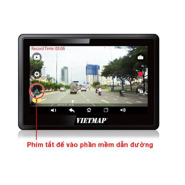 Camera hành trình kèm dẫn đường Vietmap W810