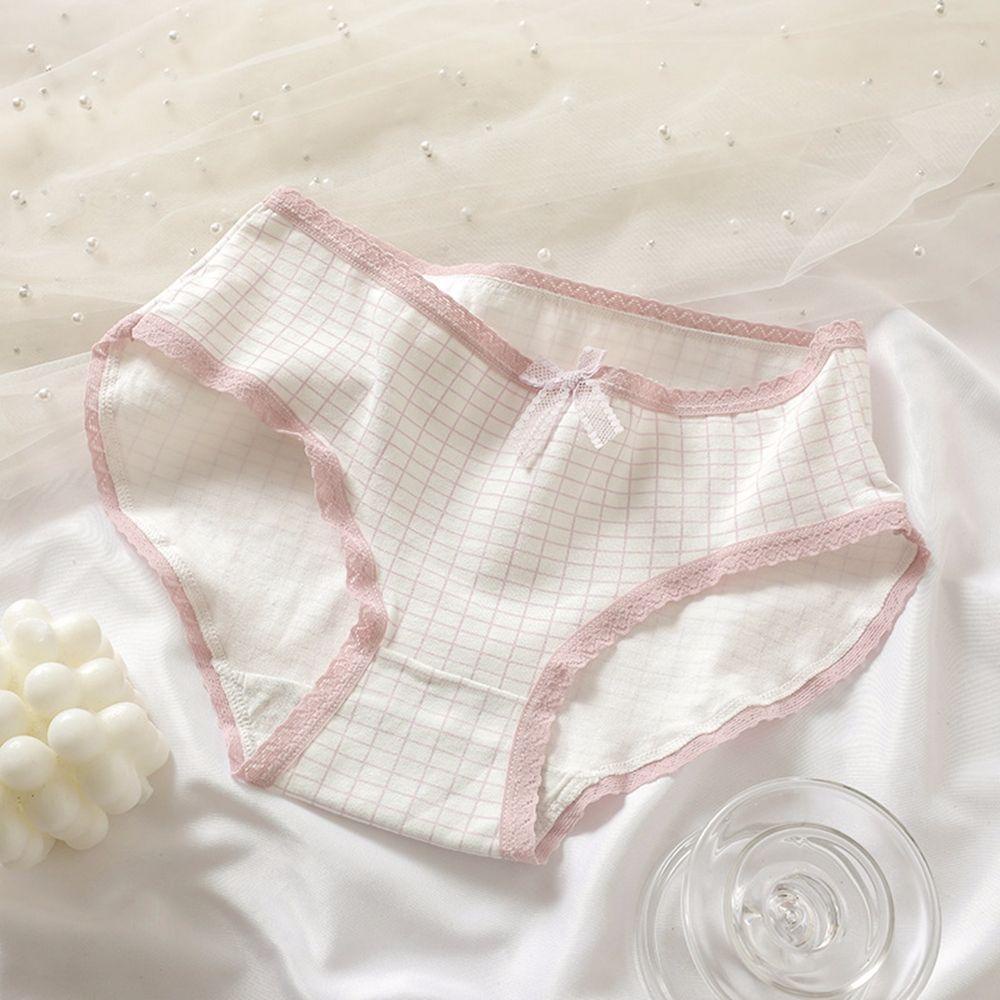 Quần Lót Cotton Viền Ren In Họa Tiết Trái Tim Phong Cách Hàn Quốc Quyến Rũ Cho Nữ