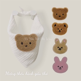 Miếng thêu hình gấu thỏ siêu dễ thương / logo gấu / tag gấu
