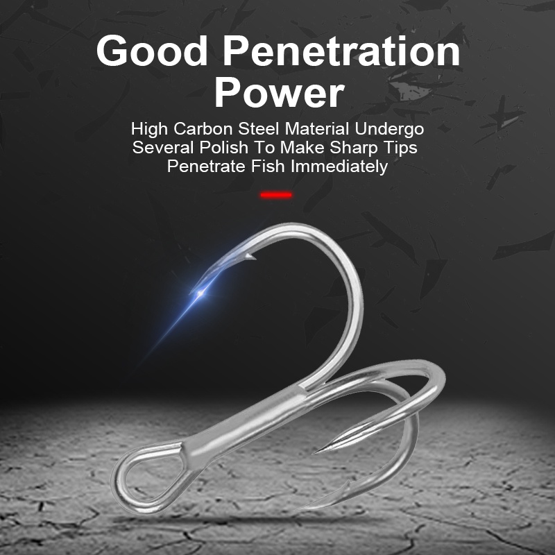 Set 5 lưỡi câu cá Kingdom 8841 bằng thép carbon màu đen