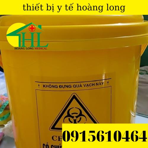 Xô đựng rác thải y tế nắp xoáy 6l,10L