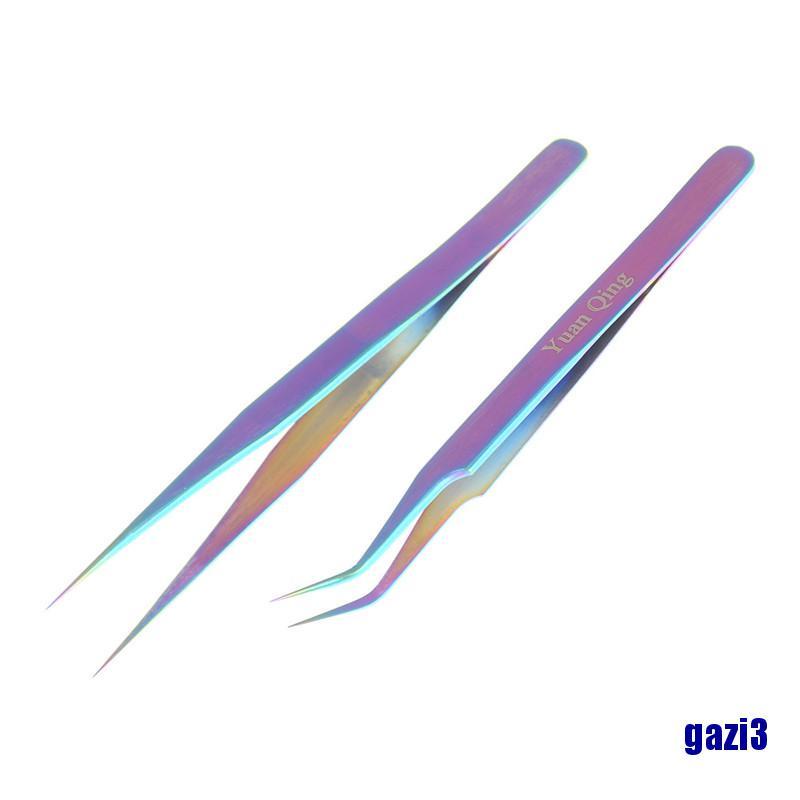 (Hàng Mới Về) Nhíp Inox Màu Cầu Vồng Trang Trí Móng Tay Tiện Lợi