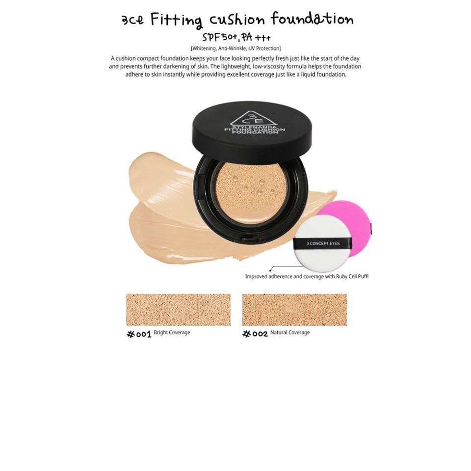 PHẤN NƯỚC 3CE STYLENANDA FITTING CUSHION FOUNDATION - 5015