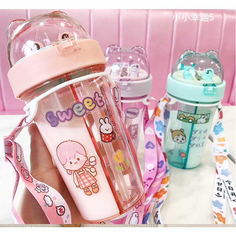 Bình nước tai gấu 2 ngăn phong cách sáng tạo