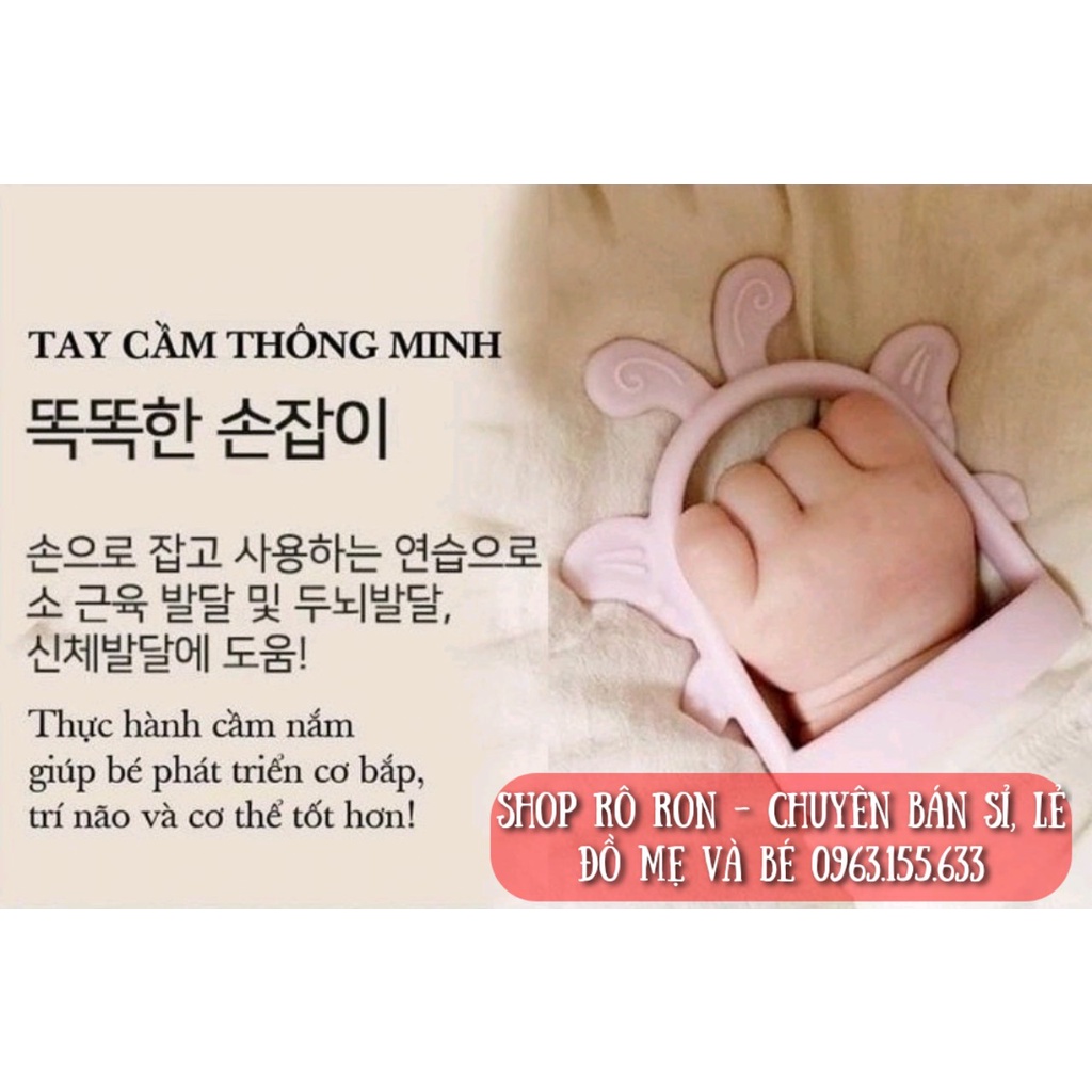 Gặm nướu silicon cao cấp MOLLI ButterFly tặng kèm hộp đựng - Gặm nướu cầm tay siêu mềm - Shop Rô Ron