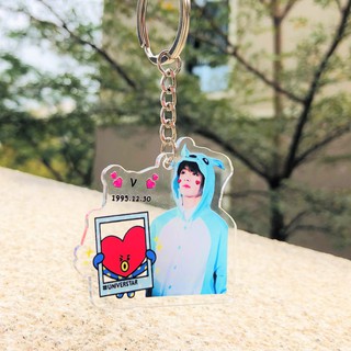Móc khóa trong Bangtanboy chibi mặc bộ thú