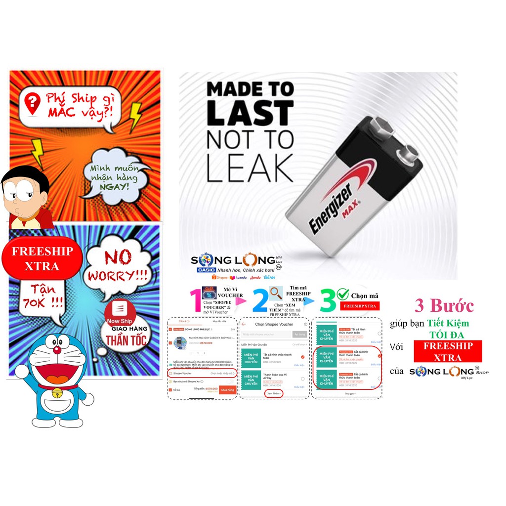 PIN 9V ENERGIZER MAX ALKALINE  9 Volts Chính Hãng - Vỉ 1 viên - Nhập khẩu chính hãng Malaysia