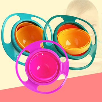 Bát ăn cho bé xoay 360 độ ko đổ đồ ăn