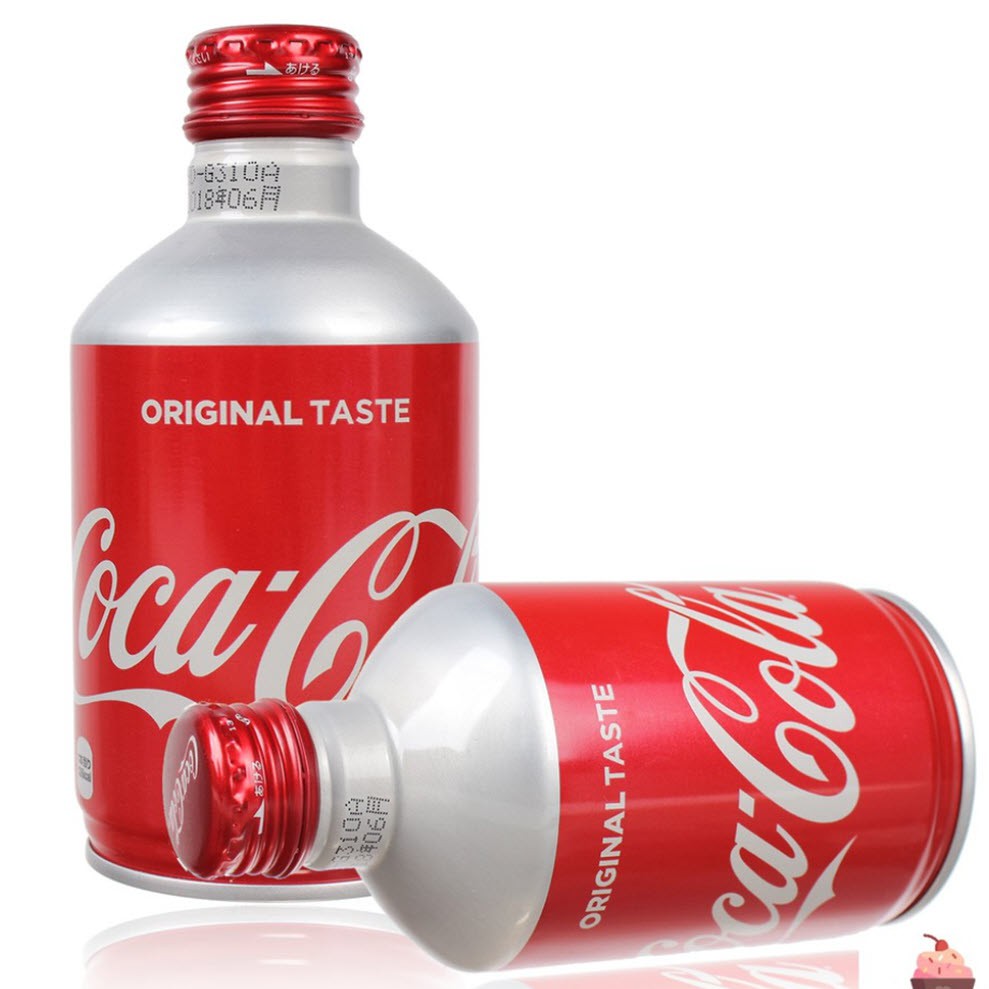 Coca Cola Nhật Bản chai nhôm nắp vặn 300ml