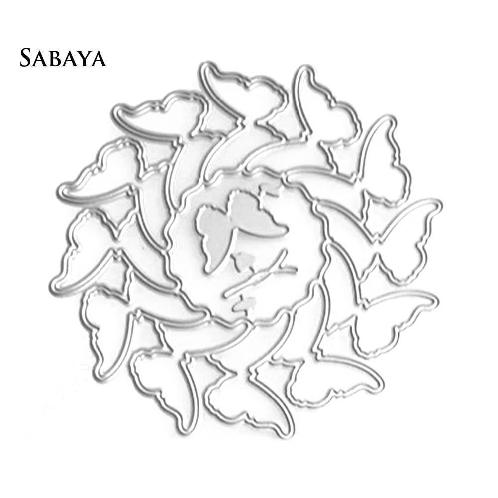 Khuôn Cắt Giấy Làm Từ Kim Loại Hình Bướm Trang Trí Scrapbook