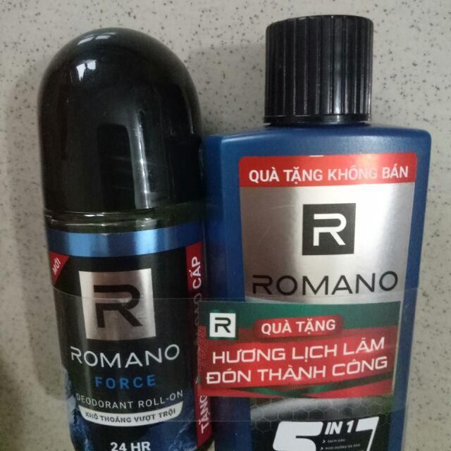 Romano - Lăn khử mùi Gentleman/Force 50ml tặng chai tắm 60g