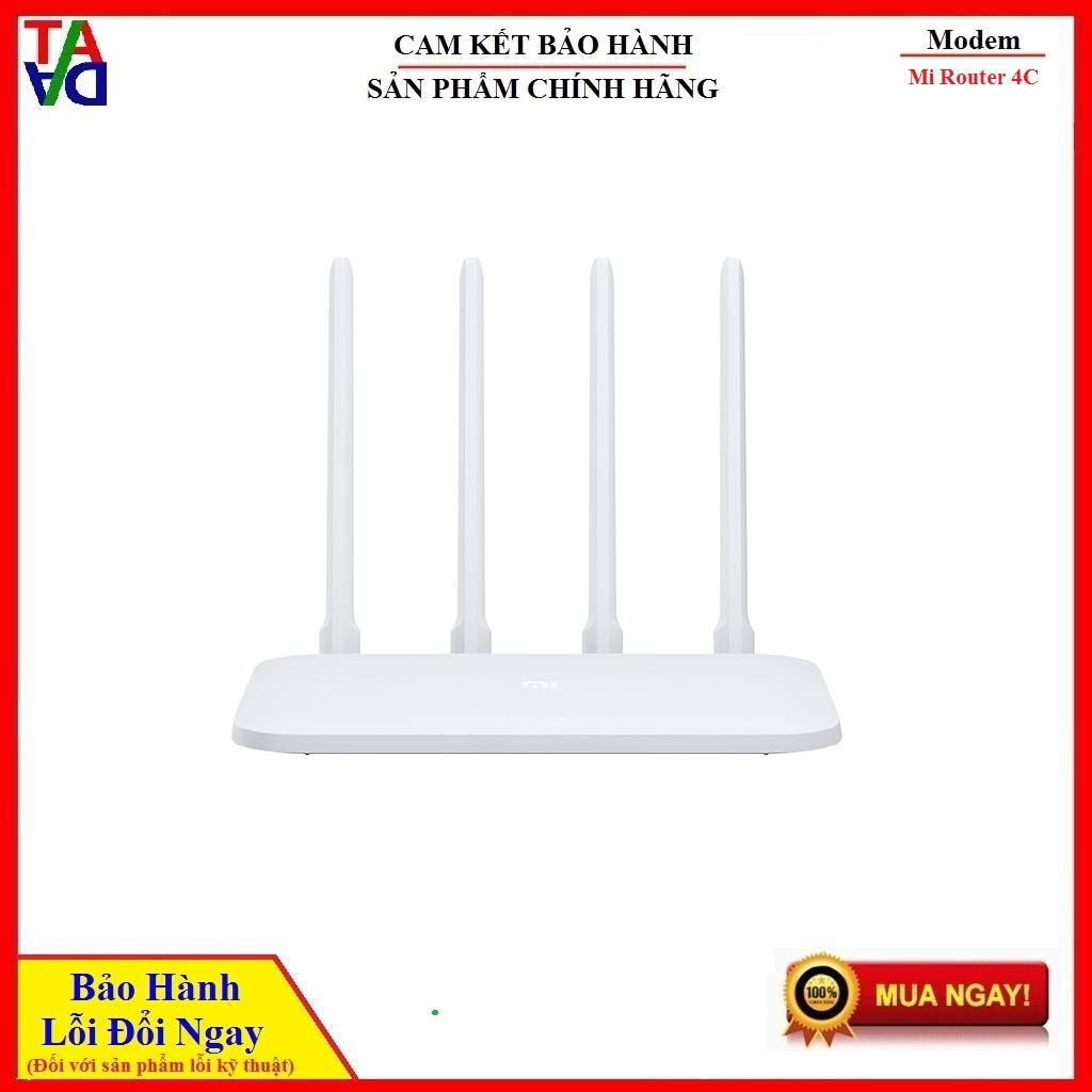 Router Wifi Chuẩn N Xiaomi 4C Trắng - Hàng chính hãng - Bảo hành 12 tháng