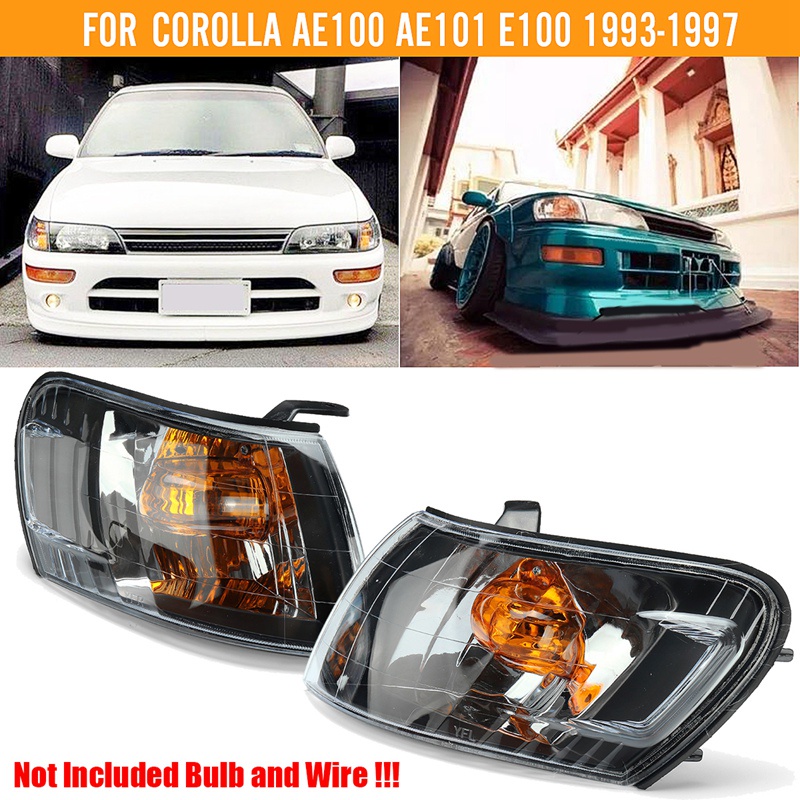 1 cặp Đèn chiếu sáng thấu kính trong suốt ở góc đỗ xe cho Toyota Corolla AE100 AE101 E100 1993-1997