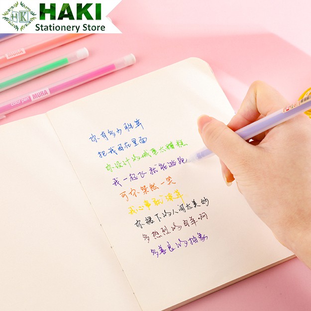 Bút mực gel Mira cute HAKI, bút viết calligraphy ngòi 0.5mm nhiều màu dễ thương B03