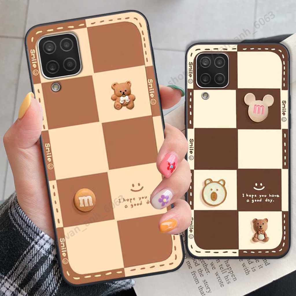Ốp lưng Samsung A12 / M12 hình gấu, kẹo dễ thương cute