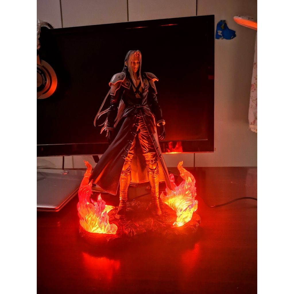 Mô hình Diorama effect battle đế đứng base đất đá có đèn led - Custom figure