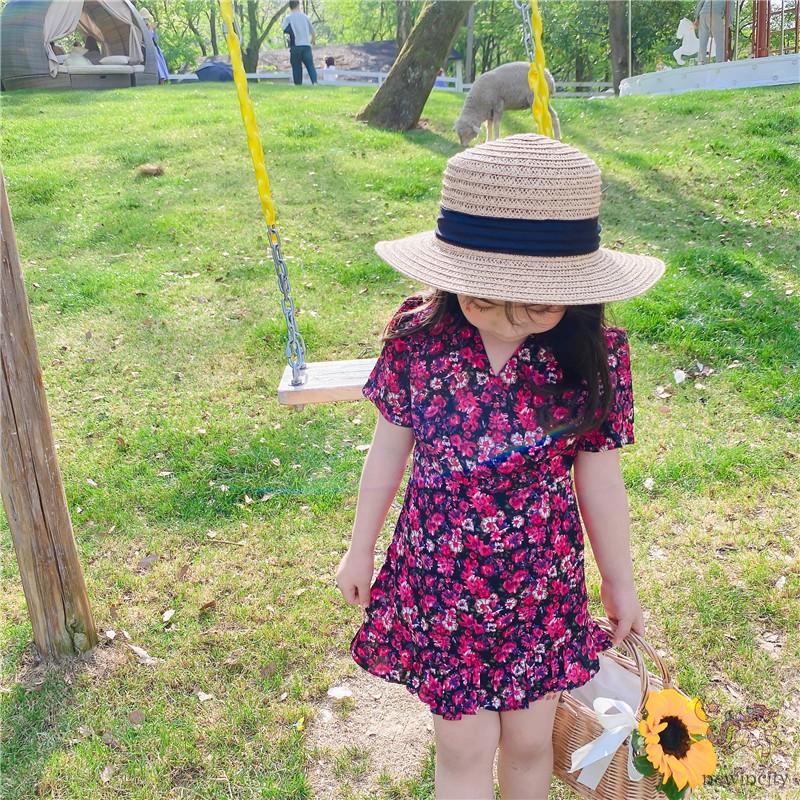 Đầm in hoa phong cách Hàn Quốc dành cho bé gái